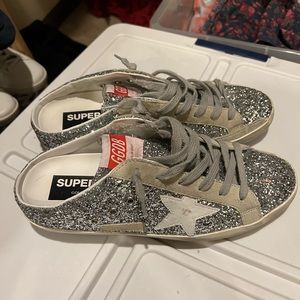 Golden Goose Sparkle super-star slip on sneaker